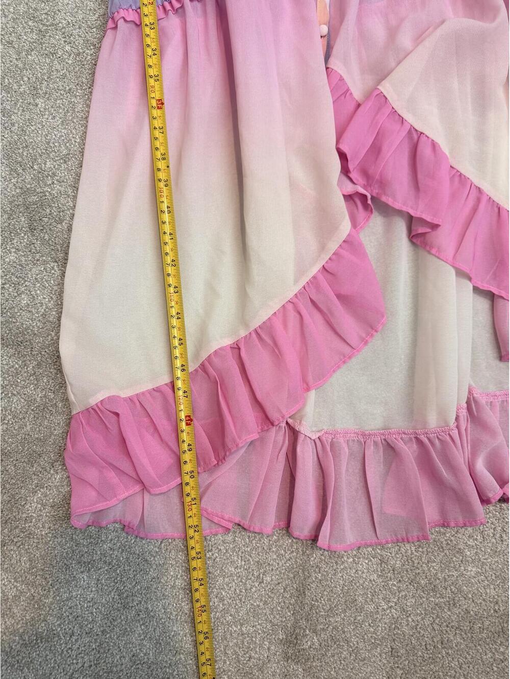 SOLD Women's Size XL Ombre Rainbow Tiered Ruffle Maxi Dress - Picture 9 of 15
